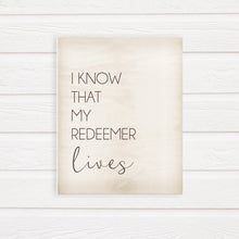 Load image into Gallery viewer, lds printable i know that my redeemer lives, LDS hymns 
