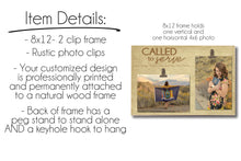 Load image into Gallery viewer, LDS Missionary Personalized Picture Frame; Called to Serve Plaque
