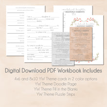 Load image into Gallery viewer, printable yw theme workbook and study guide

