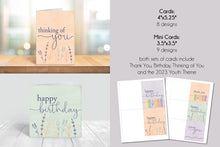 Load image into Gallery viewer, brithday cards for lds young women - 2023 youth theme - i can do all things through christ
