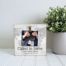 Load image into Gallery viewer, Called to Serve Mini Photo Frame, LDS Sister Missionary Photo Frame, Missionary Farewell Decor
