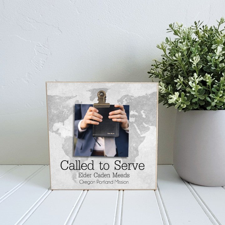 Called to Serve Mini Photo Frame, LDS Sister Missionary Photo Frame, Missionary Farewell Decor