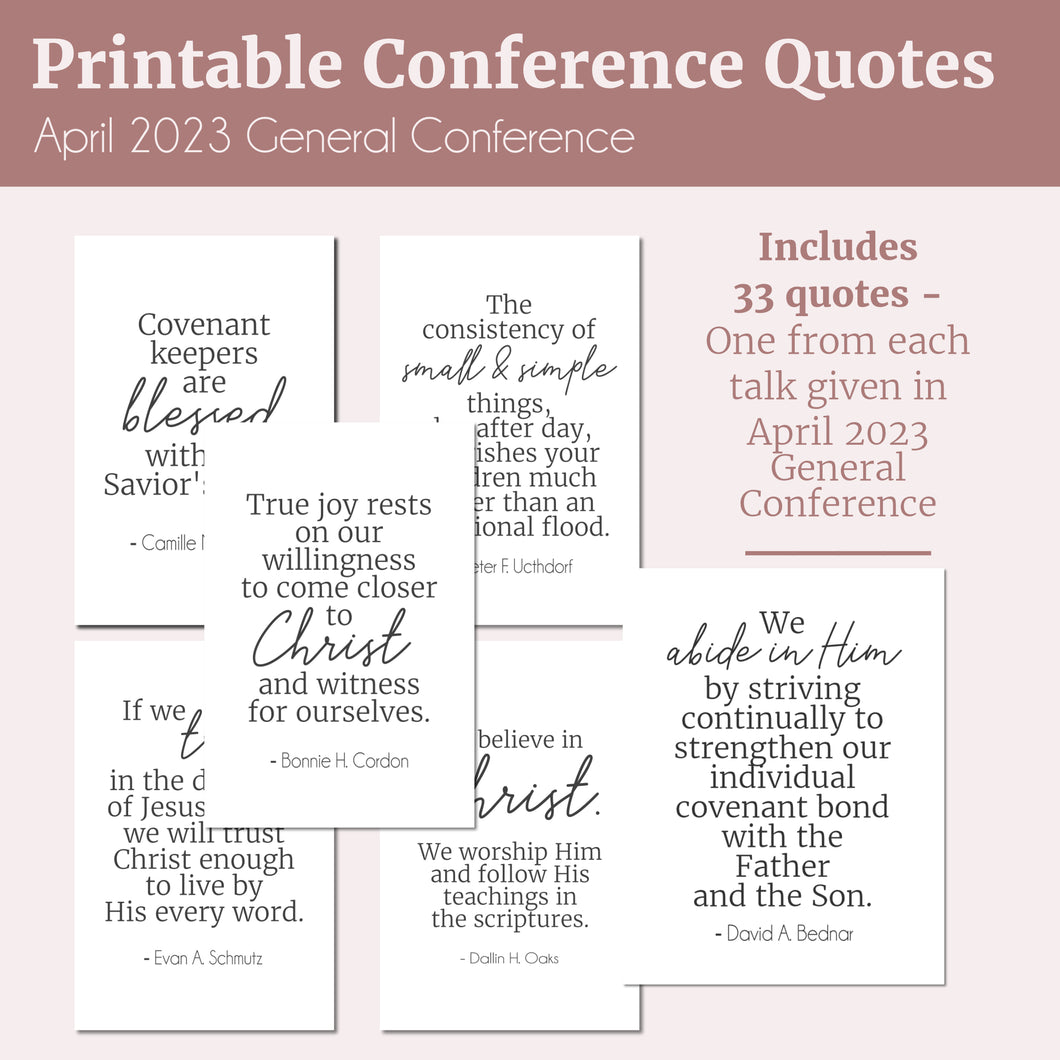 April 2023 printable quotes General Conference