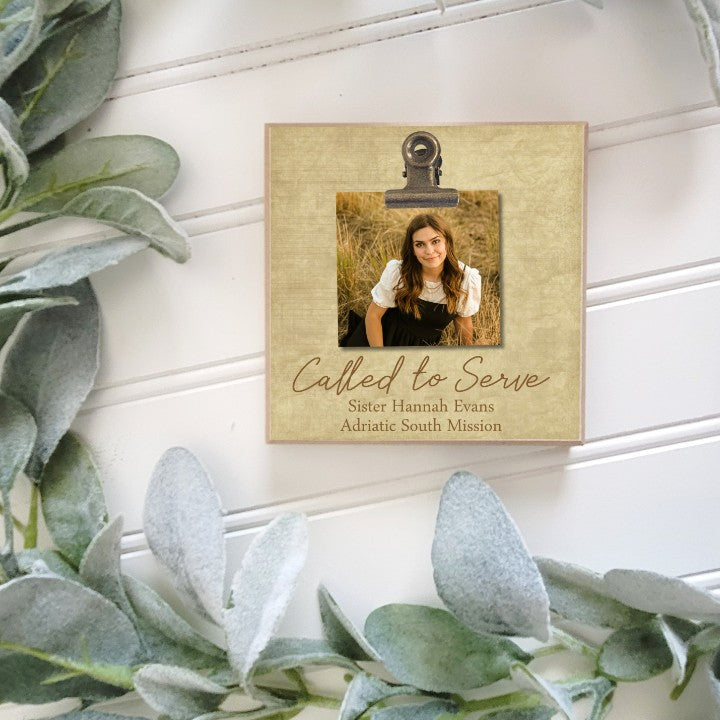 Mini Photo Frame for Sister Missionary Called to Serve, Missionary Farewell Decor, Missionary Mom Gift