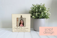 Load image into Gallery viewer, Mini Photo Frame for Elder Missionary, Called to Serve, Missionary Farewell Decor, Missionary Mom Gift

