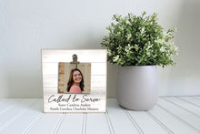 Load image into Gallery viewer, Called to Serve Mini Photo Frame, LDS Sister Missionary Photo Frame, Missionary Farewell Decor

