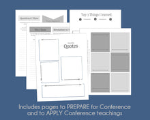 Load image into Gallery viewer, general conference note taking packet for april 2022 conference
