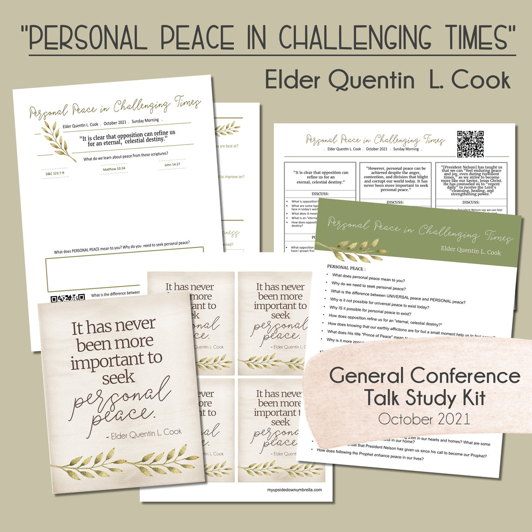 personal peace in challenging times - quentin l cook