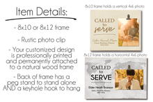Load image into Gallery viewer, Called to Serve Missionary Frame for LDS Elder Missionary, Personalized Plaque
