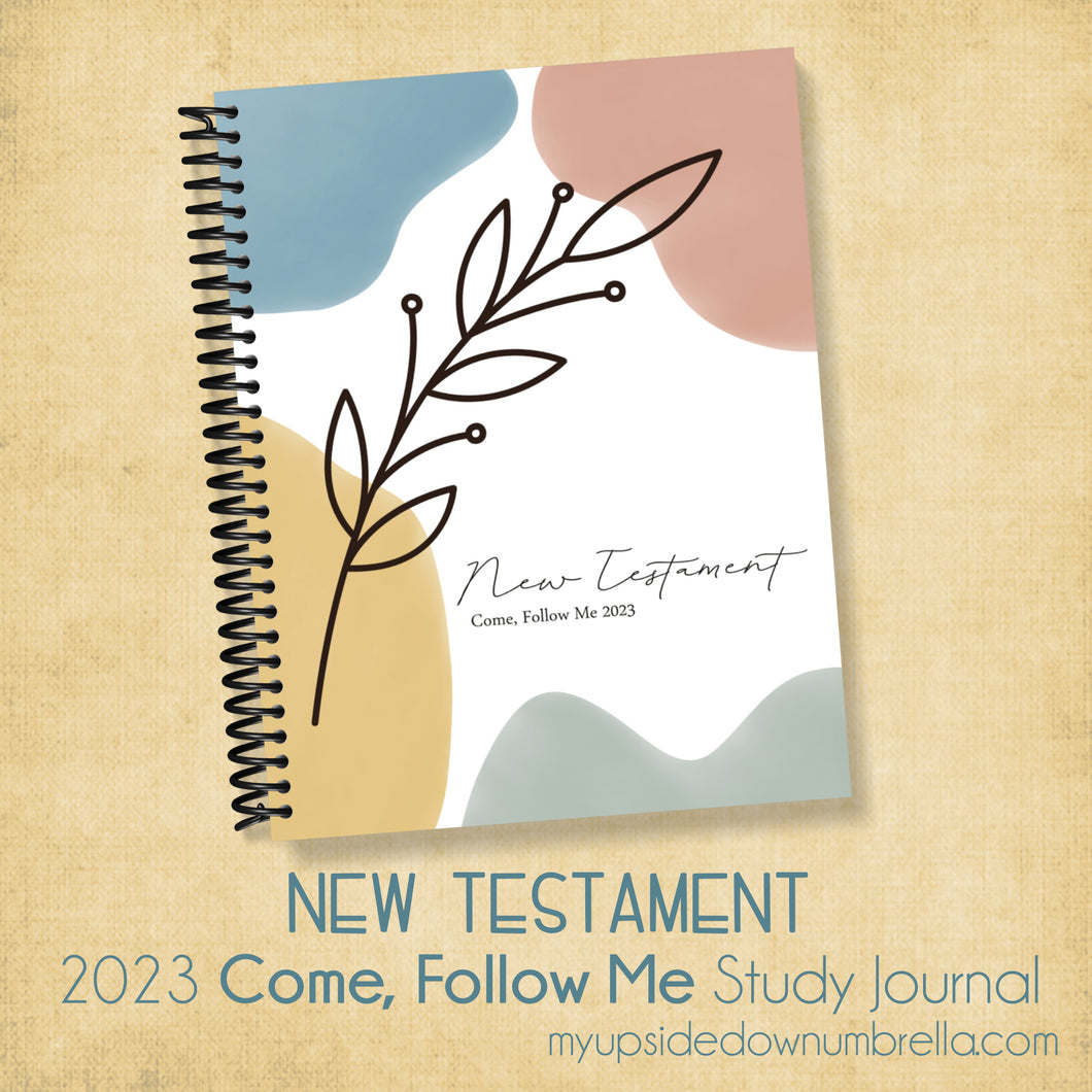 modern stuyle new testament journal for come follow me 2023 boho style