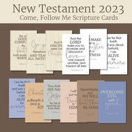 printable home decor New Testament scripture cards for come follow me 2023 - LDS scripture study